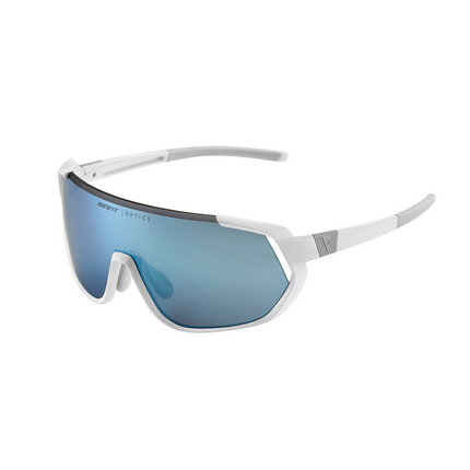 GIANT Agos -aurinkolasit, valkoiset kehykset ja siniset linssit