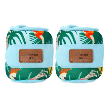 Ranne- ja nilkkapainot SPOKEY Home Jungle 2x1 kg, sini-kirjava
