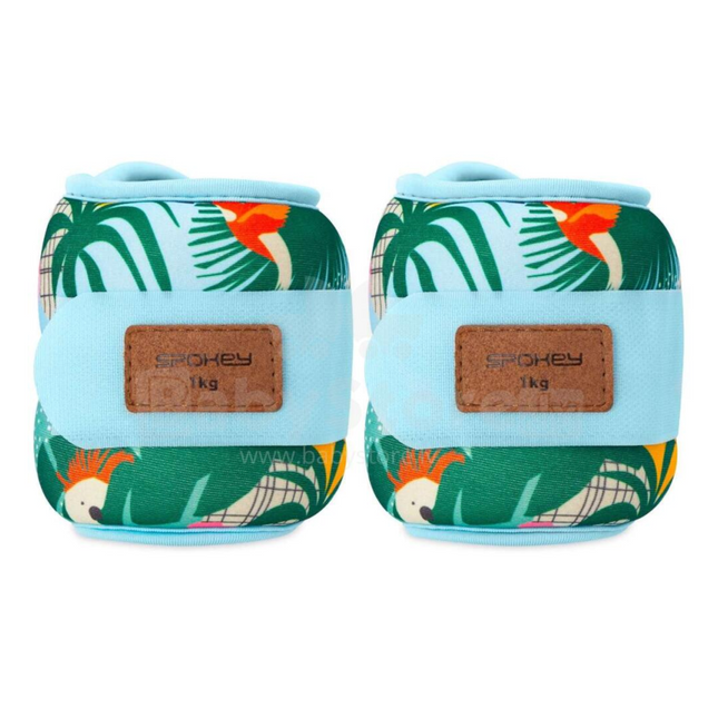 Ranne- ja nilkkapainot SPOKEY Home Jungle 2x1 kg, sini-kirjava