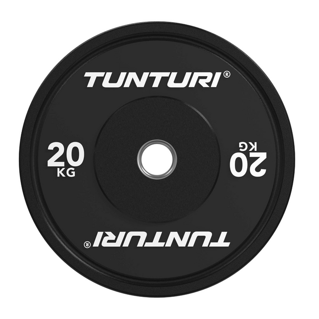 TUNTURI Platinum -puskurilevypaino, musta, 50 mm, 20 kg