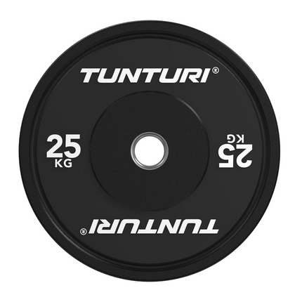 TUNTURI Platinum -puskurilevypaino, musta, 50 mm, 25 kg
