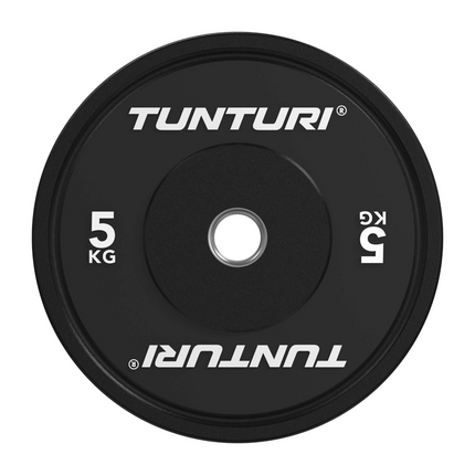 TUNTURI Platinum -puskurilevypaino, musta, 50 mm, 5 kg