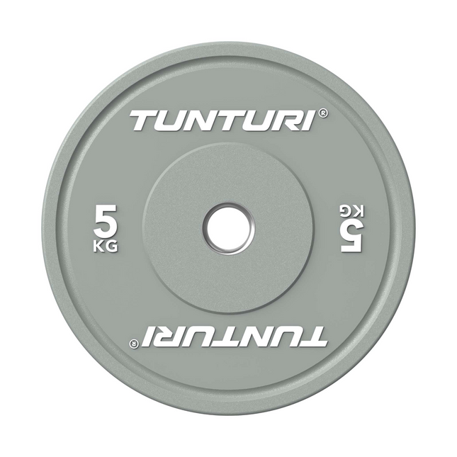 TUNTURI Platinum -puskurilevypaino, harmaa, 50 mm, 5 kg