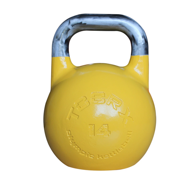 TOORX Olympic EVO kahvakuula, keltainen, 14 kg