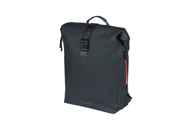 Reppu tavaratelinekiinnityksellä BASIL SoHo Nordlicht, 17 L, LED, musta