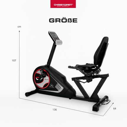 CHRISTOPEIT RS 3 -kuntopyörä selkänojalla