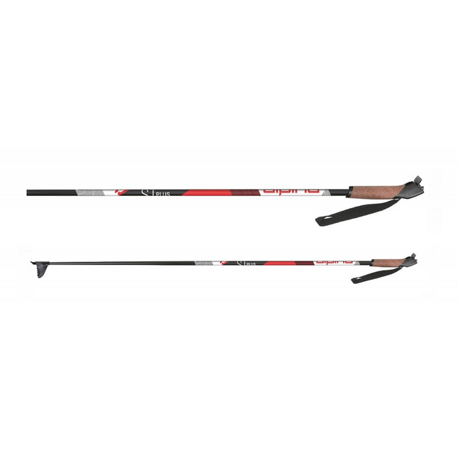 Alumiiniset laskettelusauvat Alpina ST PLUS musta/punainen (150)