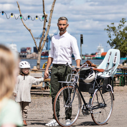 Lasten tuoli Urban Iki Aotake Mint Blue + Shinju White, runkokiinnityksellä